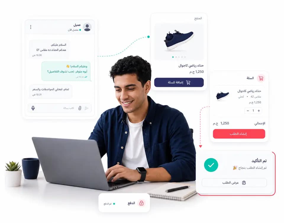 WhatsApp commerce order and product catalog inside Taloo: Chat to order
