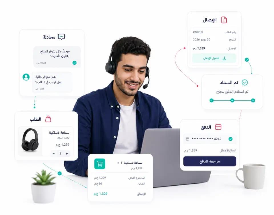WhatsApp commerce order and product catalog inside Taloo: Payment and receipt